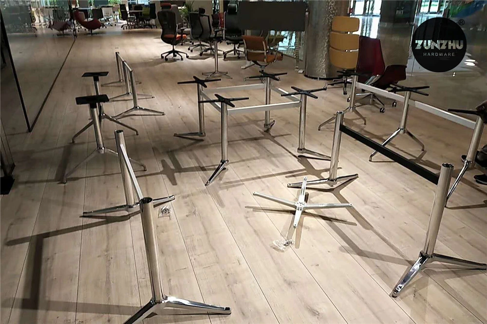 Metal Office Double Base Conference Table 2 Legs Frame