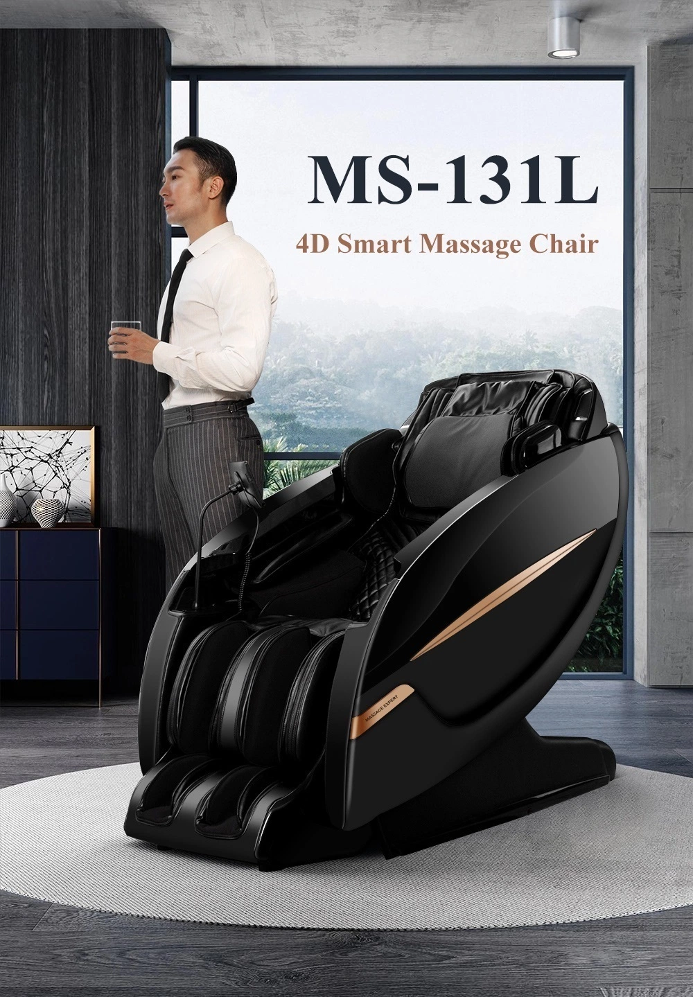 High End 4D Air Pressure Foot Massage Chair Cover