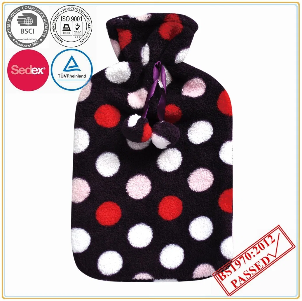 Best Quality Hot Water Bottle with Soft Coral Fleece Cover