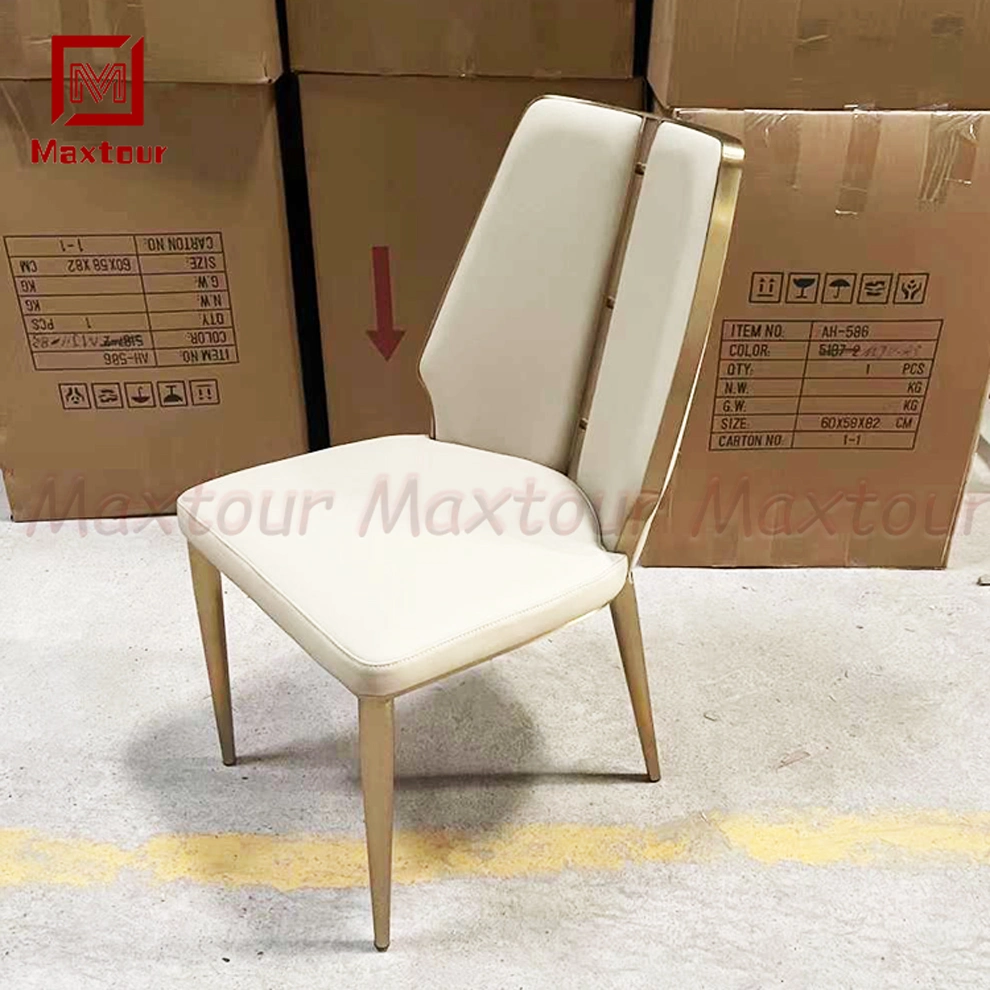 Maxtour Wedding Furniture High Quality Cover Luxury European PU Leather Dining Chair