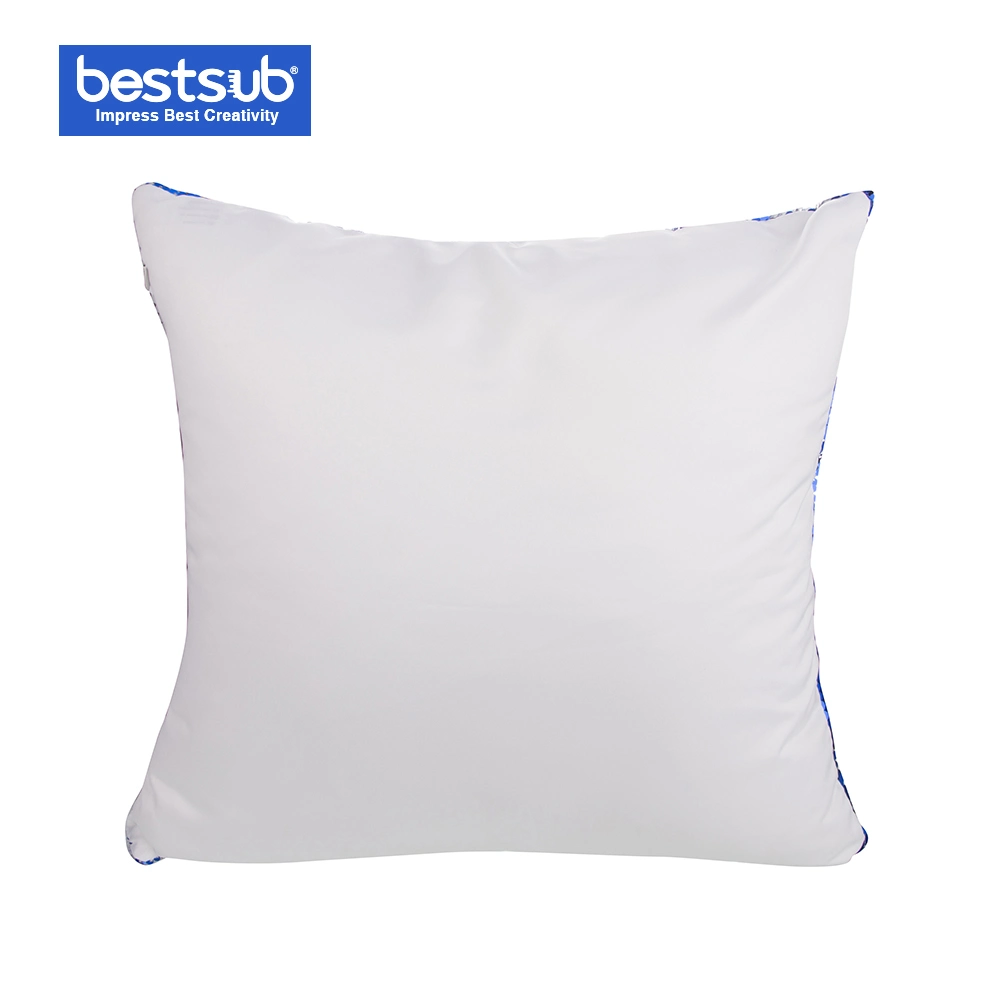 Sublimation Flip Sequin Pillow Cover (Dark Blue w/ White, 40*40cm)