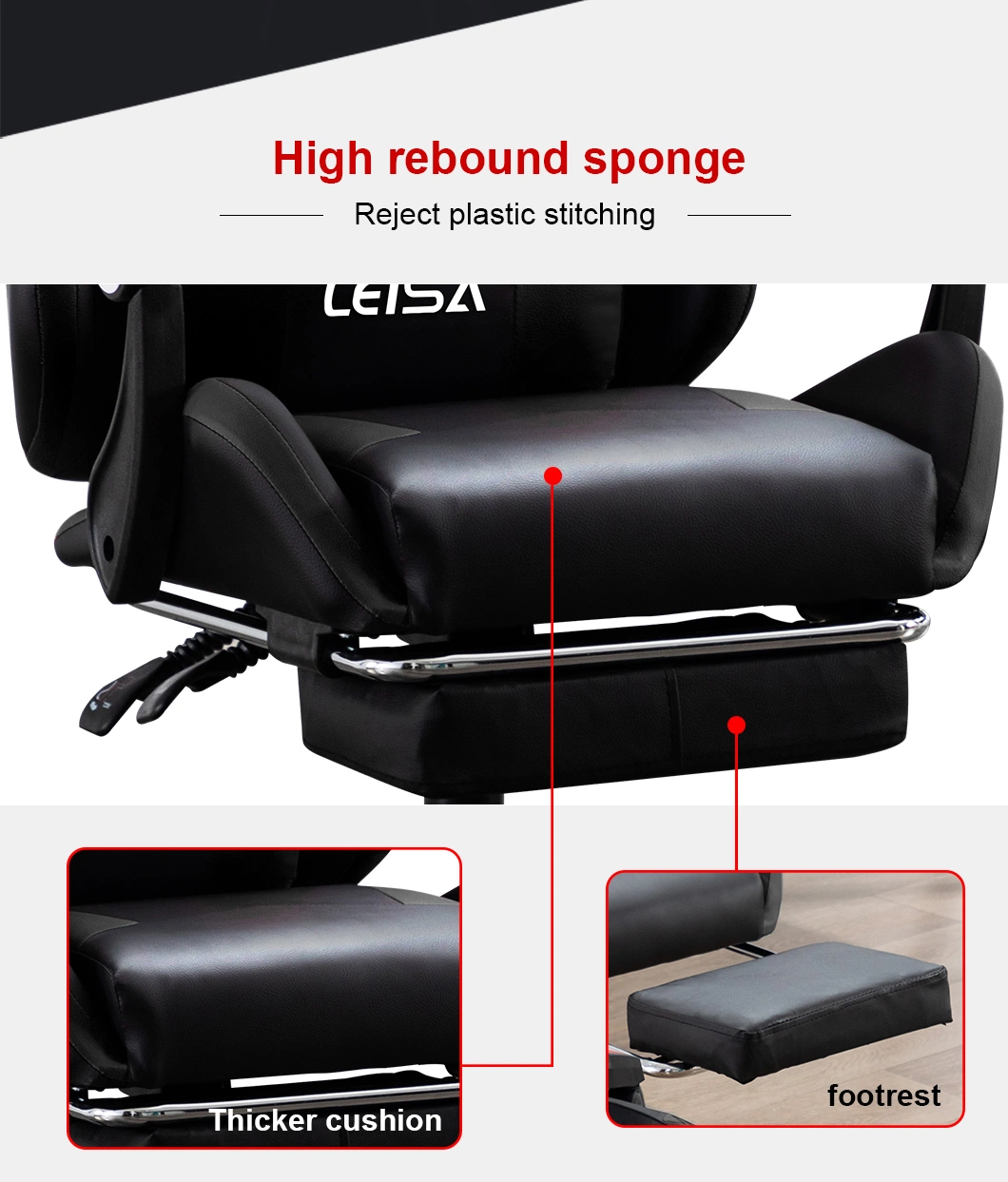 Comfortable Cover Ergonomic Office Recliner Experience Adjustable Adult 180 Degree Office Swivel Computer Gaming Chair