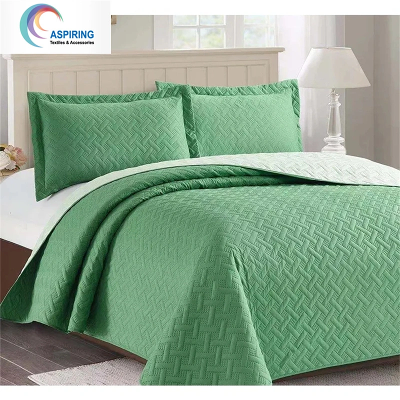 Wholesale Products China Cheap Price 100% Polyester Ultrasonic Quilted Bed Cover