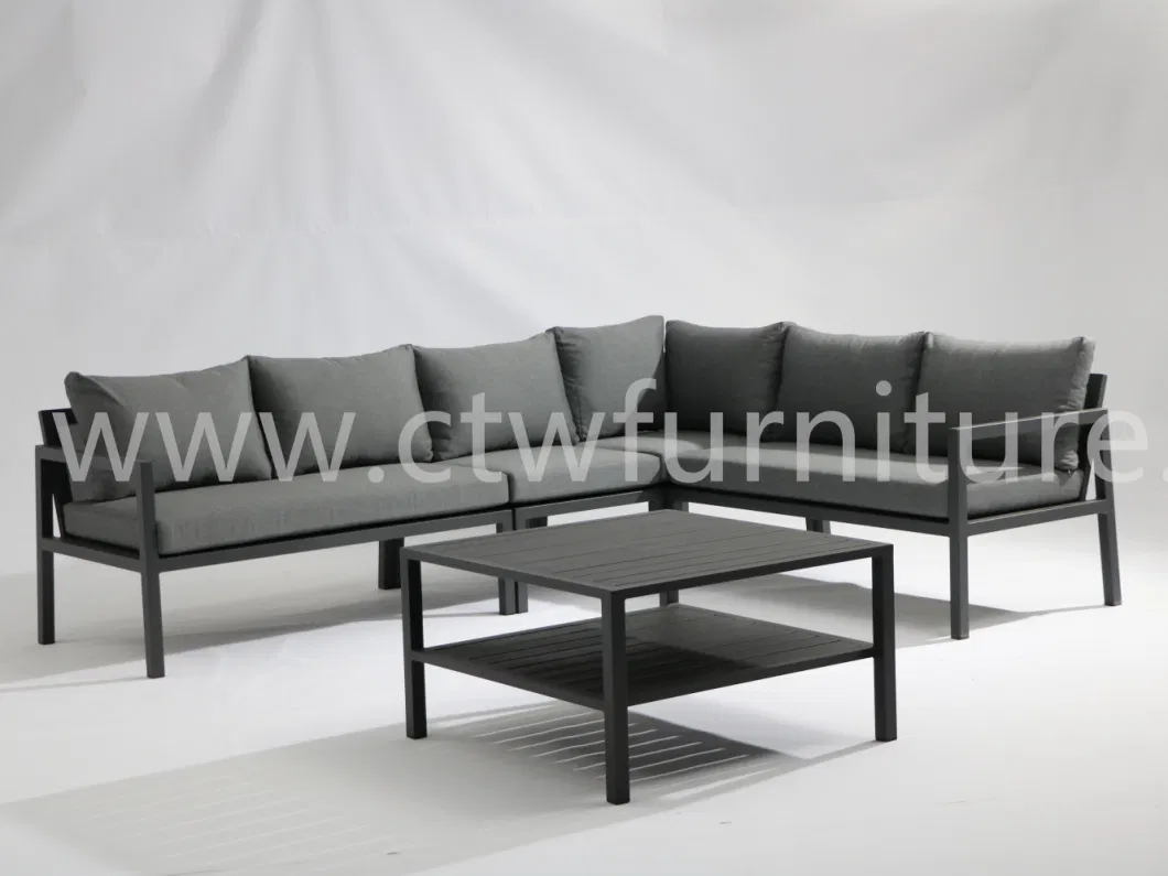 Hot Selling Modern Patio Conversation Set Aluminum Garden Sofa Waterproof Furniture Outdoor