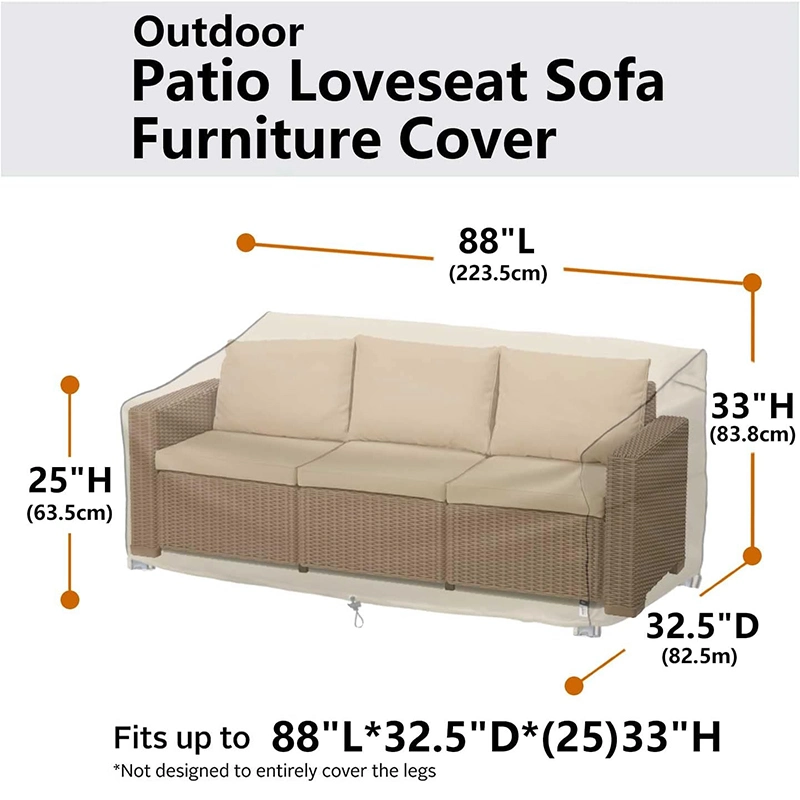 Outdoor Sofa Waterproof Cover, Durable Furniture Cover, Garden Bench, Recliner, Dustproof Protective Cover