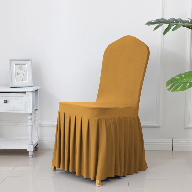 Cheap Elastic Skirt Chair Cover with Custom