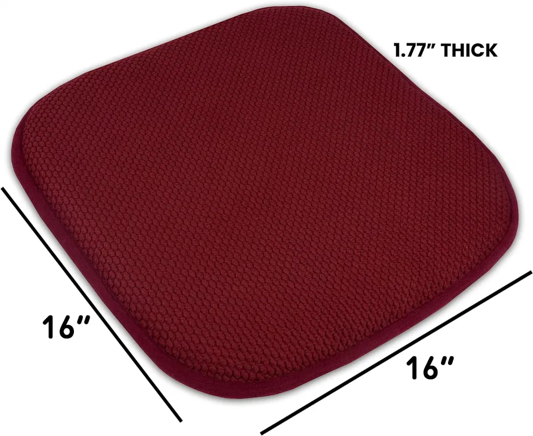 4 Pack Polyurethane Memory Foam Honeycomb Nonslip Back Chair Seat Cushion Pad