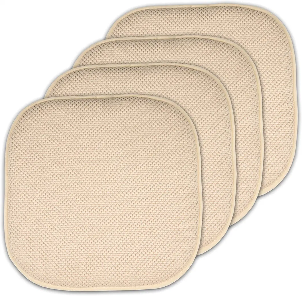 4 Pack Polyurethane Memory Foam Honeycomb Nonslip Back Chair Seat Cushion Pad