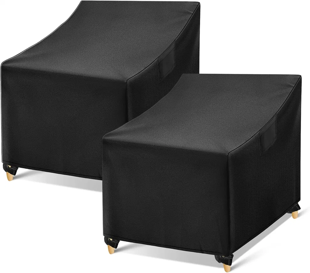 Black Lawn Chair Covers Patio Furniture Covers Heavy Duty Wicker Garden Sofa 2 Pack Chair Cover