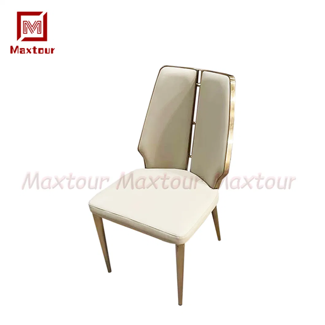 Maxtour Wedding Furniture High Quality Cover Luxury European PU Leather Dining Chair