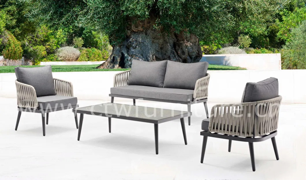 Home Project Hotel Use Furniture Outdoor Aluminum Waterproof Sofa Set Chair