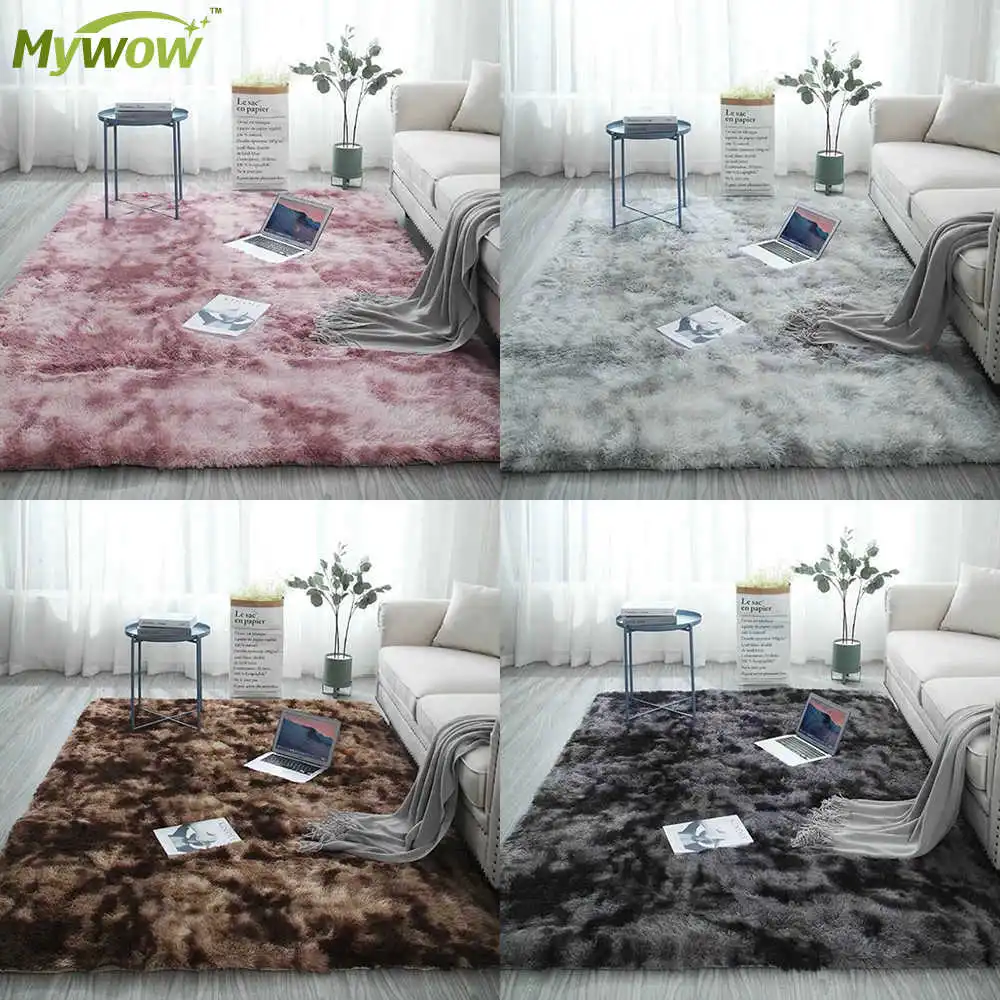 Luxury Chair Cover Seat Cushion Pad Plush Faux Fur Area Rugs for Home Decor