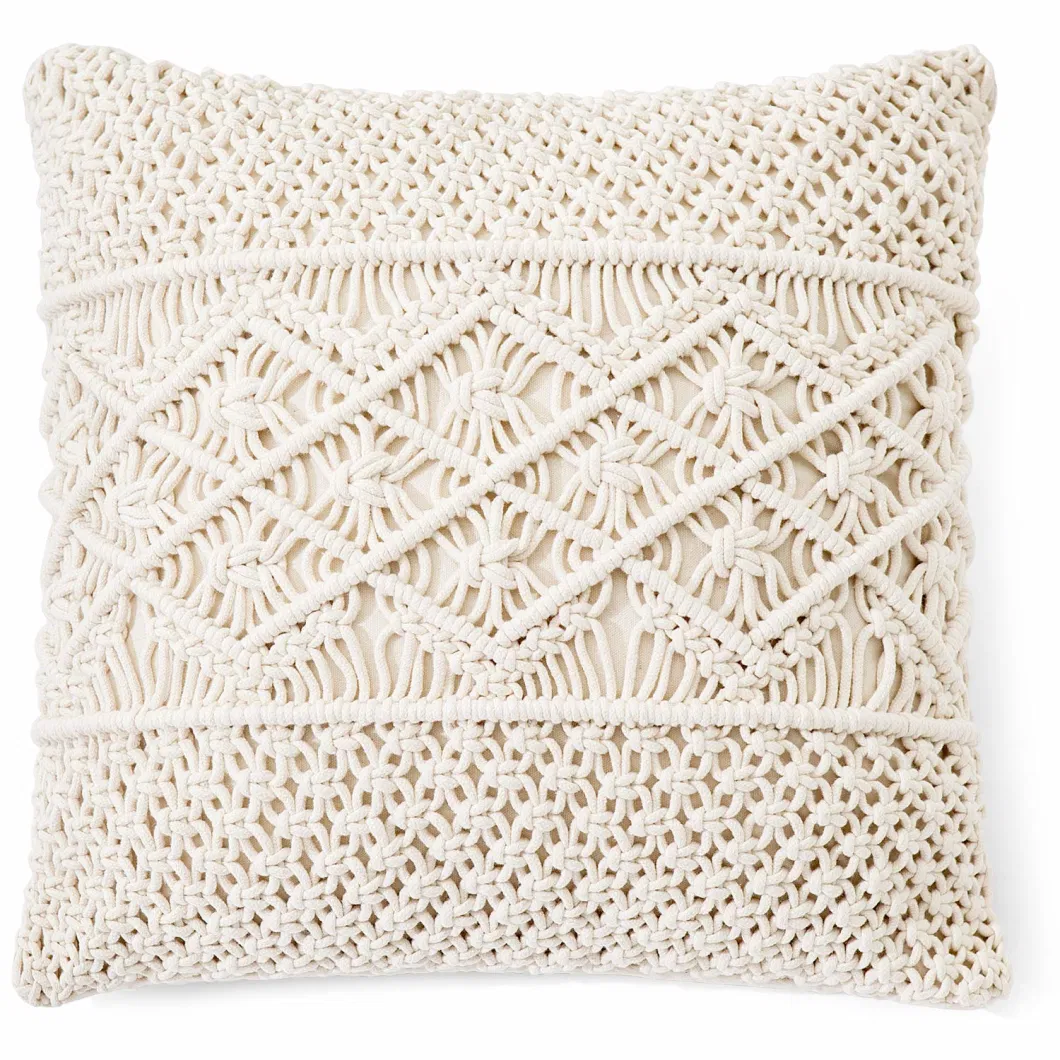 Macrame Cushion Cover Boho Pillow Cover Handmade Macrame Cushion Cover Customized Size and Color