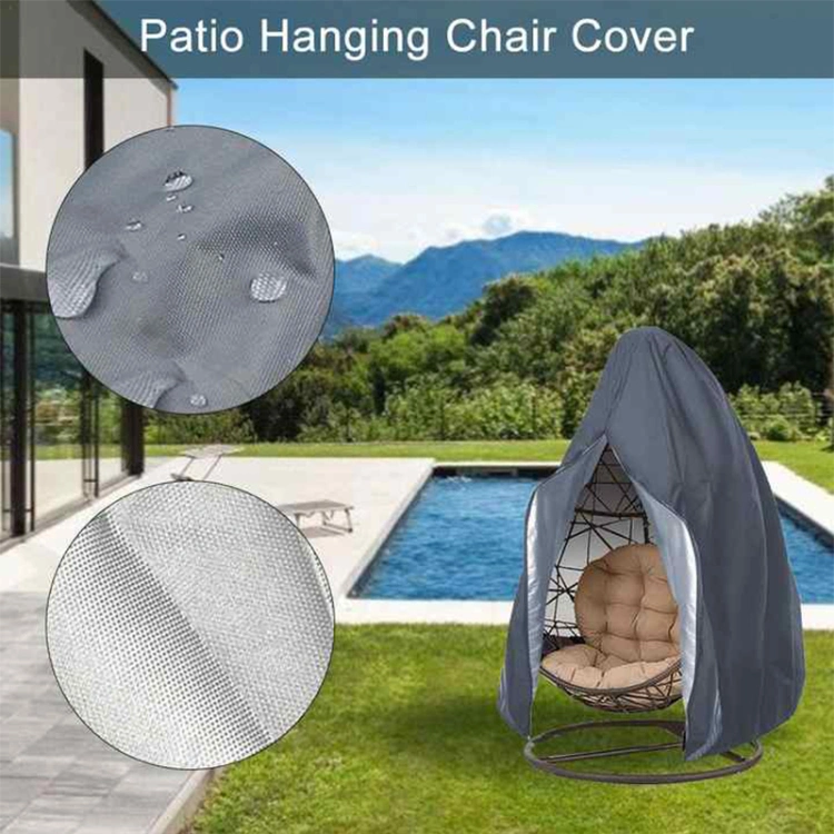 Lightweight Waterproof Patio Chair Cover Egg Swing Chair Dust Cover Outdoor Hanging Egg Protector with Zipper Protective Case