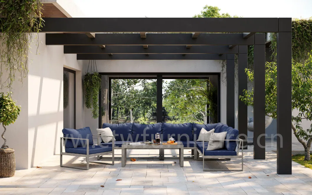 Hot Selling Modern Patio Conversation Set Aluminum Garden Sofa Waterproof Furniture Outdoor