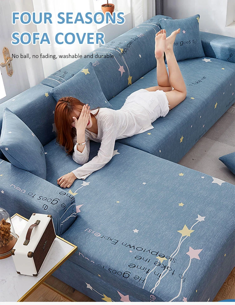 Waterproof Furniture Protector Custom Spandex Soft Fitted Couch Slipcover L Shape Sofa Cover