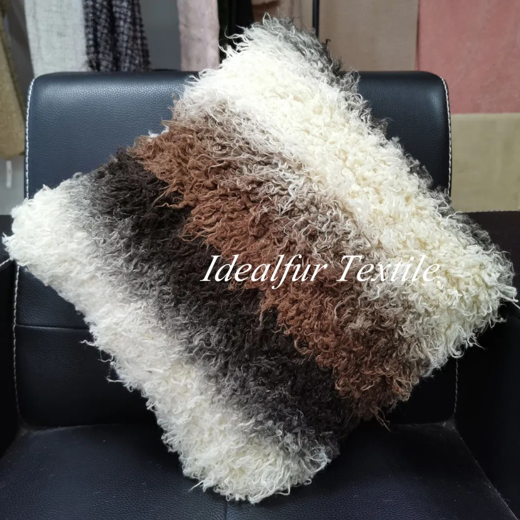 Mongolian Lamb Faux Fur Pillow Cover Decorative Cushion Cover