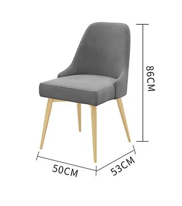 Zode Luxury Hotel Dining Chair Fabric Tub Chair with Leather Back Soft Cushioned