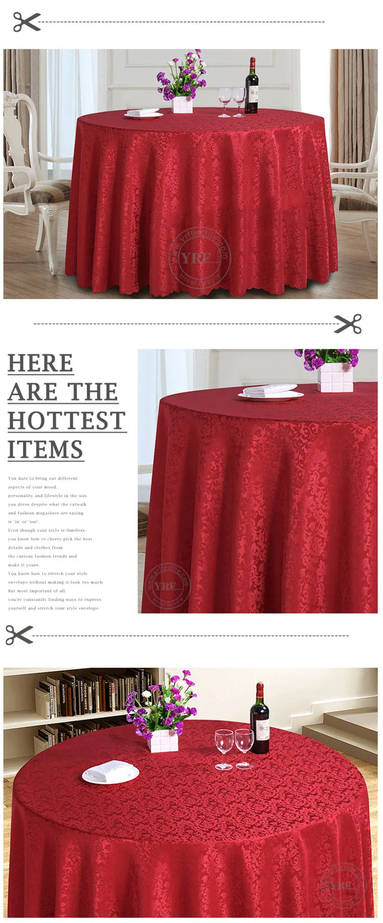 Soft Custom Colored Design 100% Polyester Fabric Round Tablecloth Covers for Party