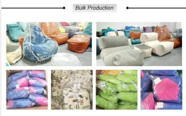 Foam Filled Lunge Custom Factory Direct L Shape Large Water Resistant Large Lounge Bean Bag Multiple Colors Outdoor Lounger Bean Bag