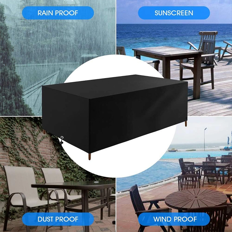 Customized Outdoor Table and Chair Waterproof Cover, Furniture Rain Protection Cover, Circular Table Cover