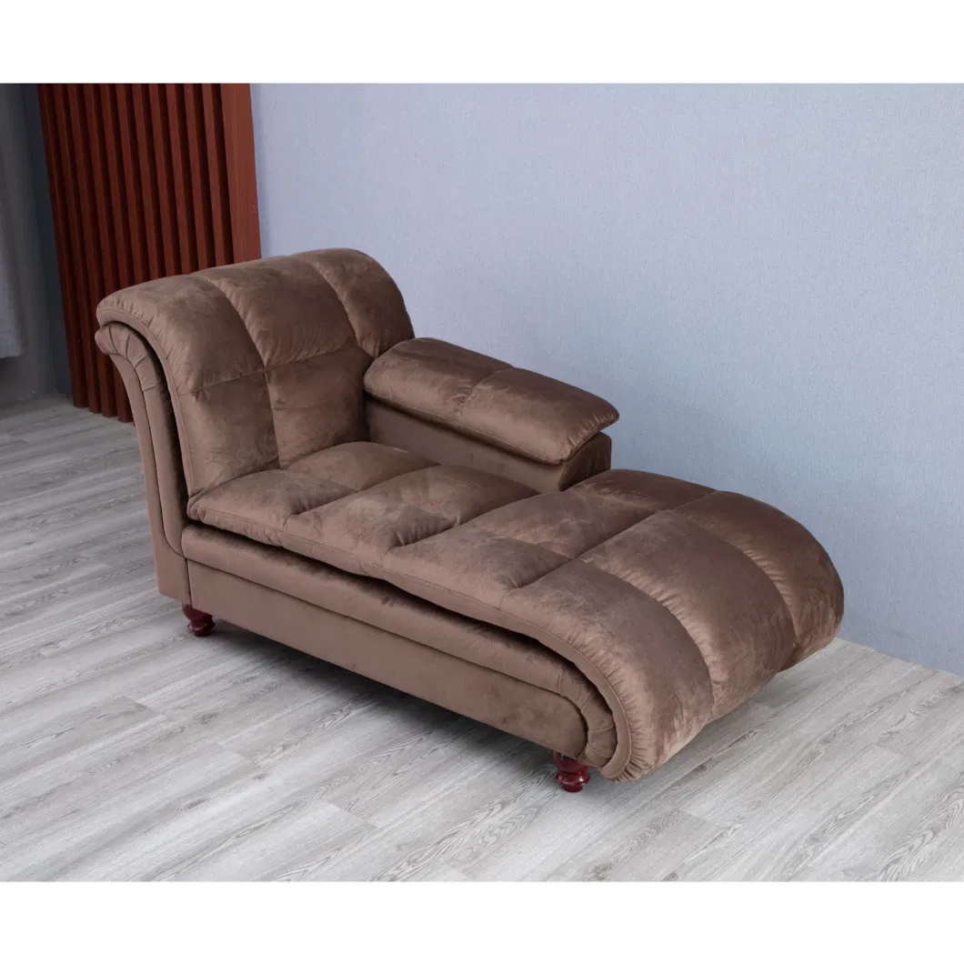 Customized Huayang Couch Chaise Lounge Longue Upholstered Chesterfield Sofa Bedroom Furniture OEM