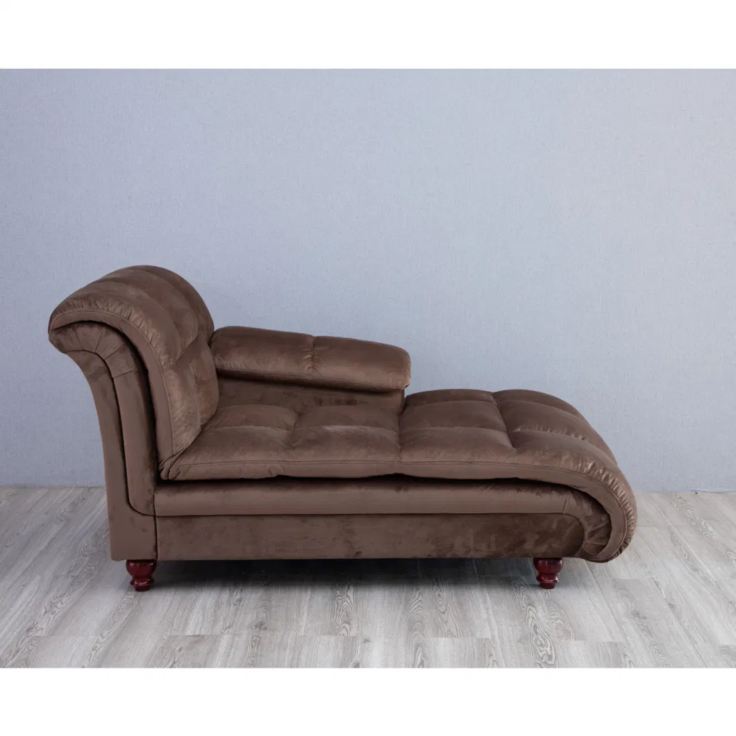 Customized Huayang Couch Chaise Lounge Longue Upholstered Chesterfield Sofa Bedroom Furniture OEM