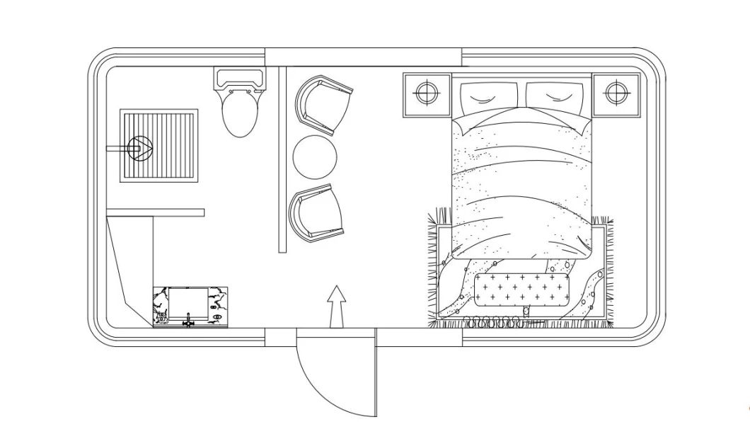 Modern Design Steel Structure Camping Prefabricated Mobile Portable Capsule House Tiny House