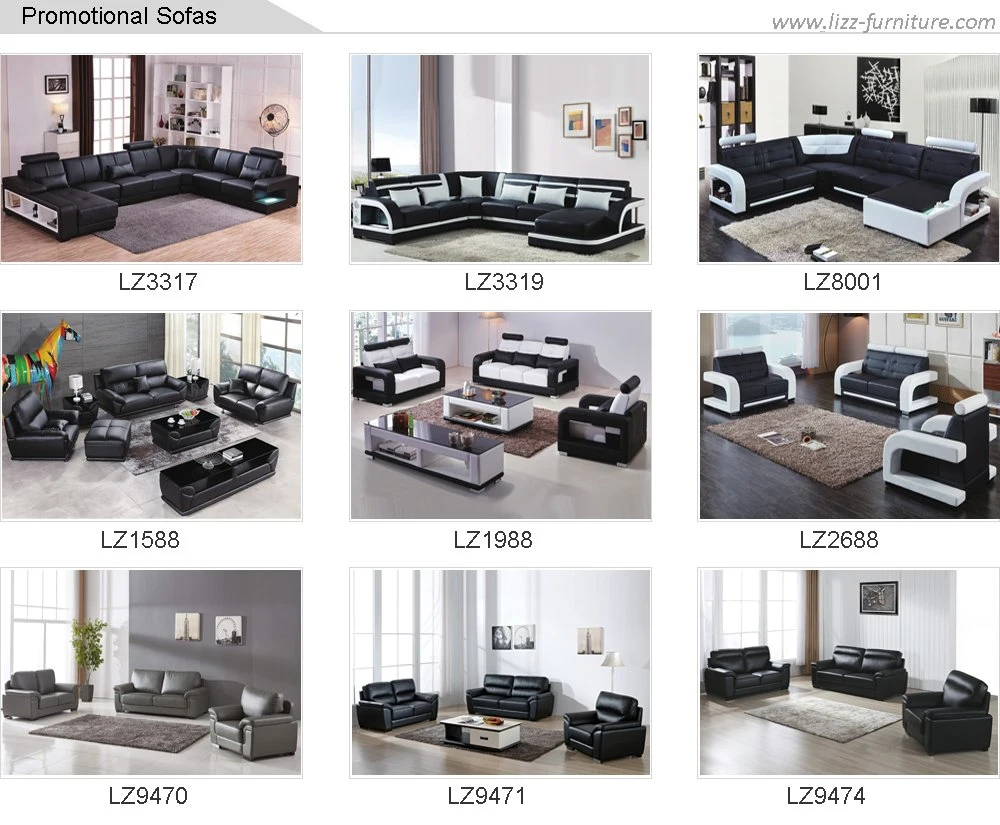 European Hotel Chesterfield Genuine Leather Sofa Furniture Set