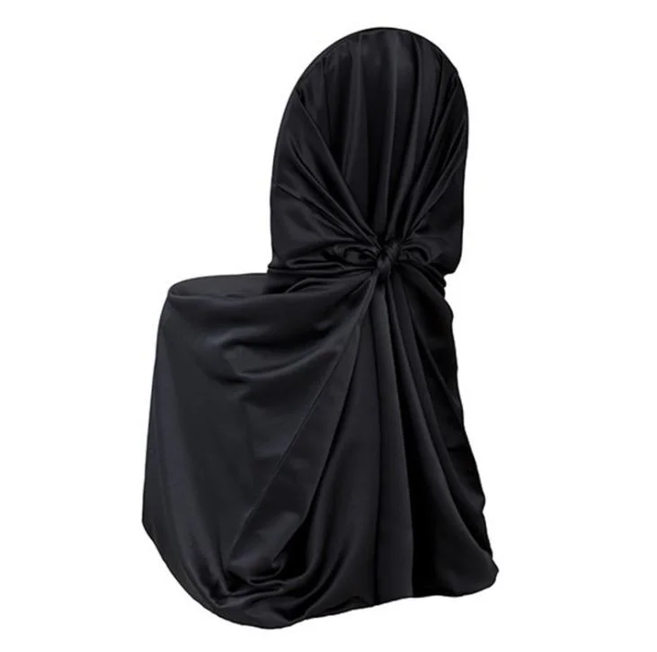 Satin Universal Chair Cover for Wedding Events Banquet