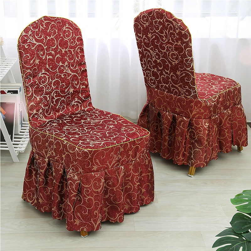 Wholesale Floral Striped Custom Chair Cover Dining Room Wedding Hotel Banquet Chair Cover