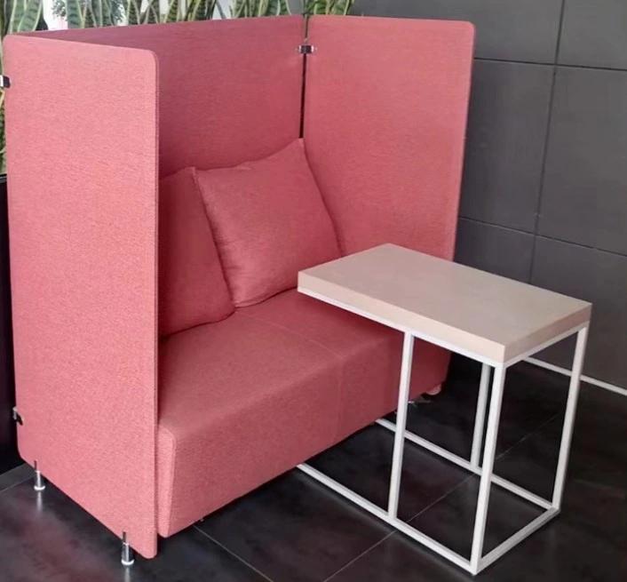 Modern American Style Waterproof Fabric Cover with Comfortable Sponge Cushion Private Office Sofa Booth