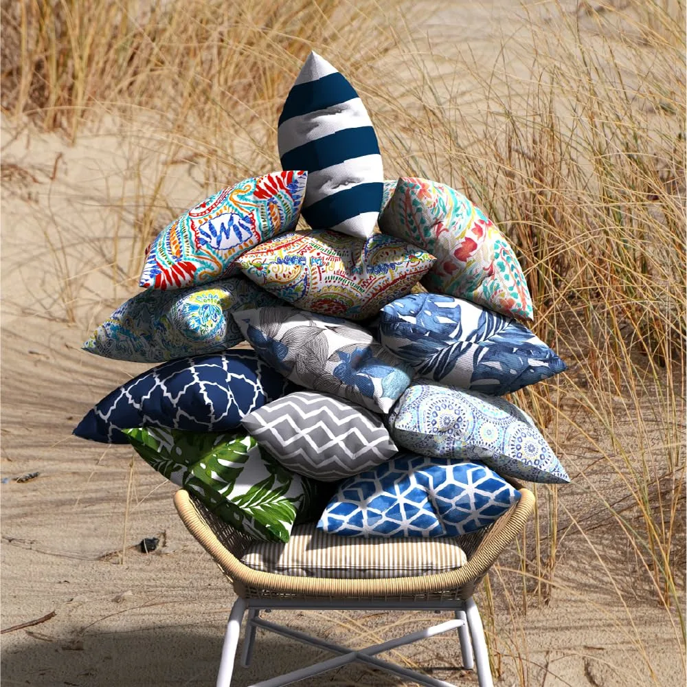 16X16 Polyester Outdoor Furniture Cushion Cover, Waterproof and Long-Lasting Fabric.