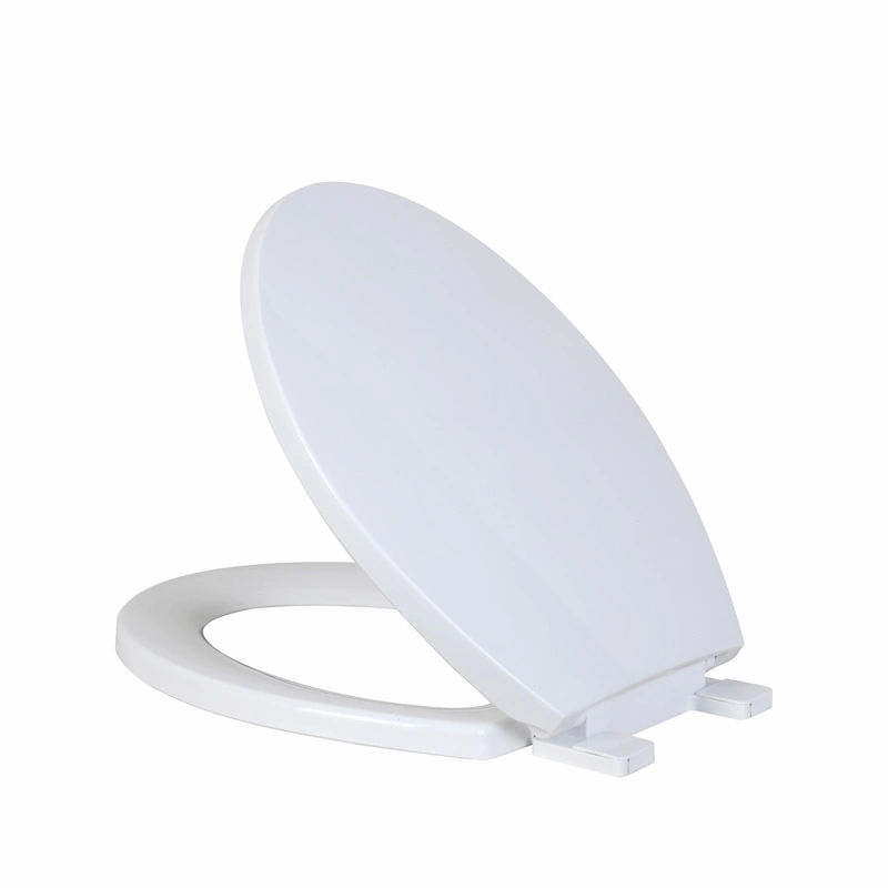 Kj-947 Hot Sale American Style Classic Design Round White PP Plastic Toilet Seat Cover