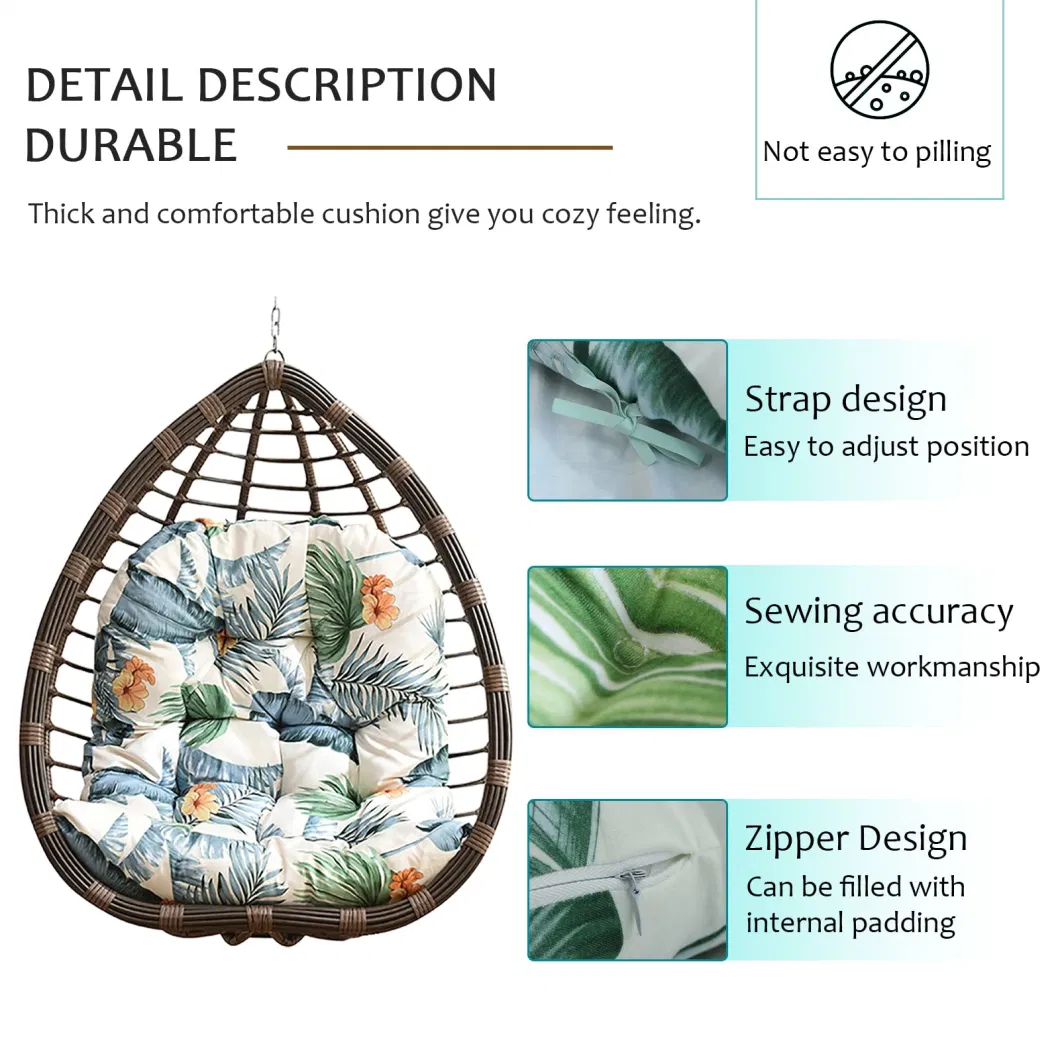 Hammock Swing Chair Cushion, Hanging Basket Seat Cushion Pillow, Soft Hanging Chair Back Cushions Pads, for Indoor and Outdoor Garden Offices