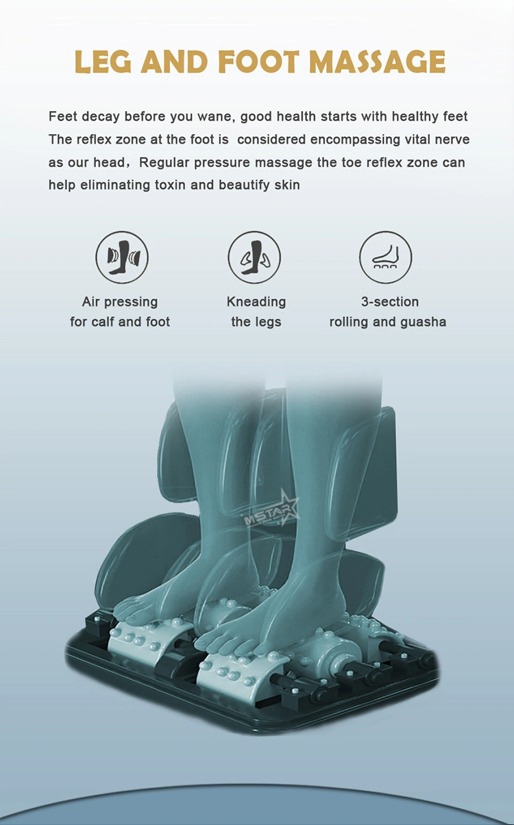 Luxury 4D Adult Sex Shiatsu Massage Chair with Full Body Airbags