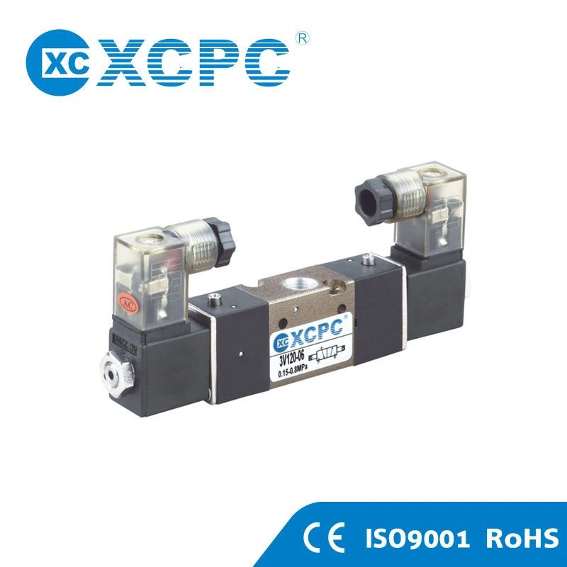 China Supplies 4V 3V Series 5/2 3/2 Way Single Control Double Coil High Quality Pressure Aluminum Alloy Airtac Type Pneumatic Air Solenoid Valve