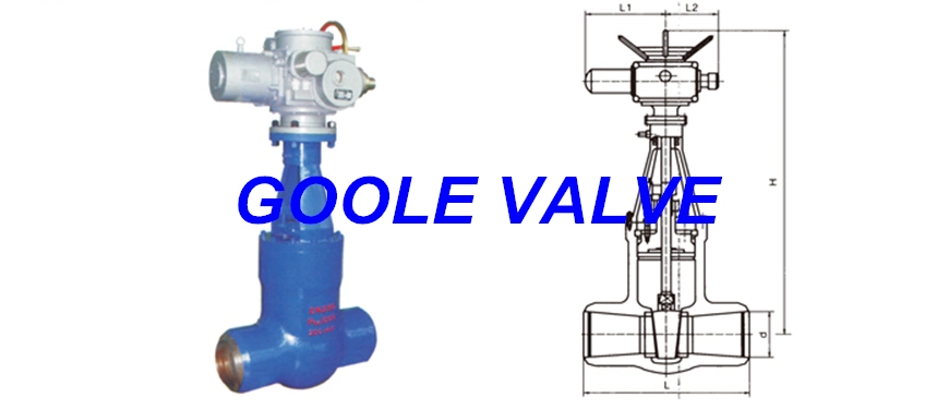 2500lb/4500lb Wc6 Butt Welded Motorized Pressure Seal Power Plant Gate Valve