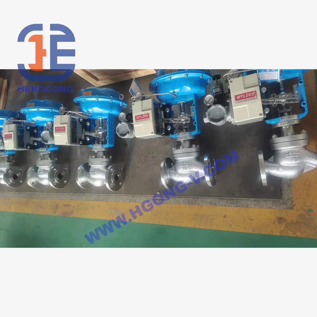 API/DIN Diffluence Type SS304 3way Pneumatic Diaphragm Steam Control Modulating Flange End Regulate Valve
