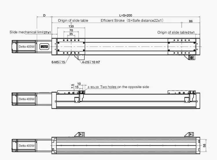 Manufacturer Price Dustproof Motorized Linear Axis Robotic Arm Ball Screw Actuator