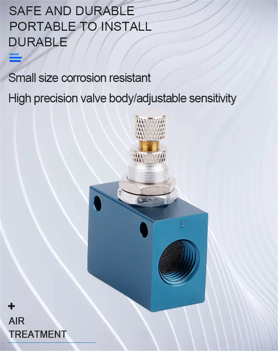 Adjustable Throttle Asc200-08 Pneumatic One Way Air Flow Speed Control Valve