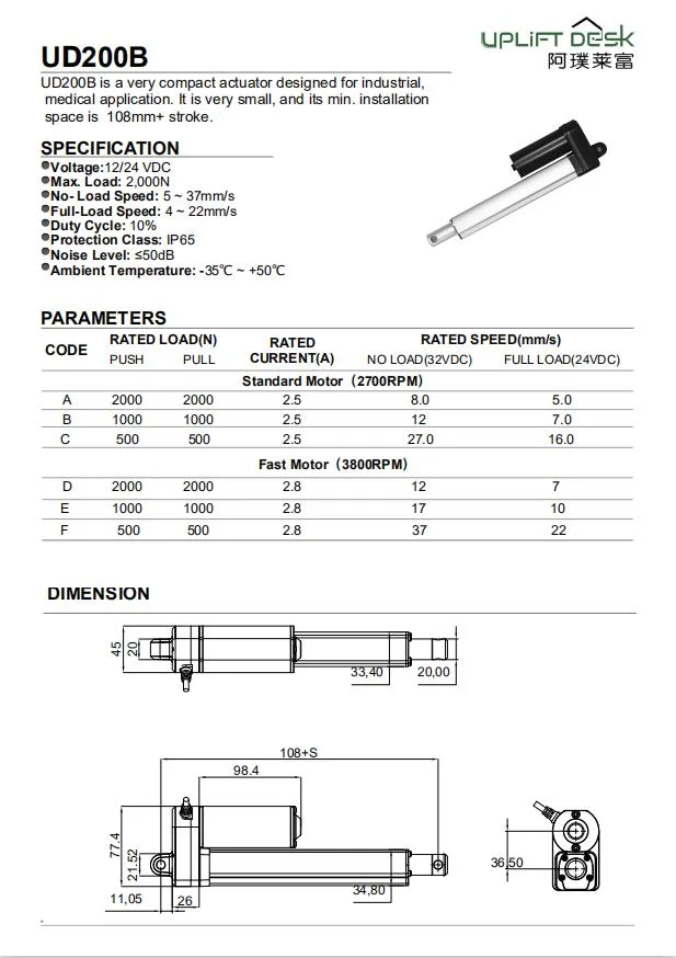 Electric Bed Charis 24 Volt Actuator Linear Pneumatic Actuator