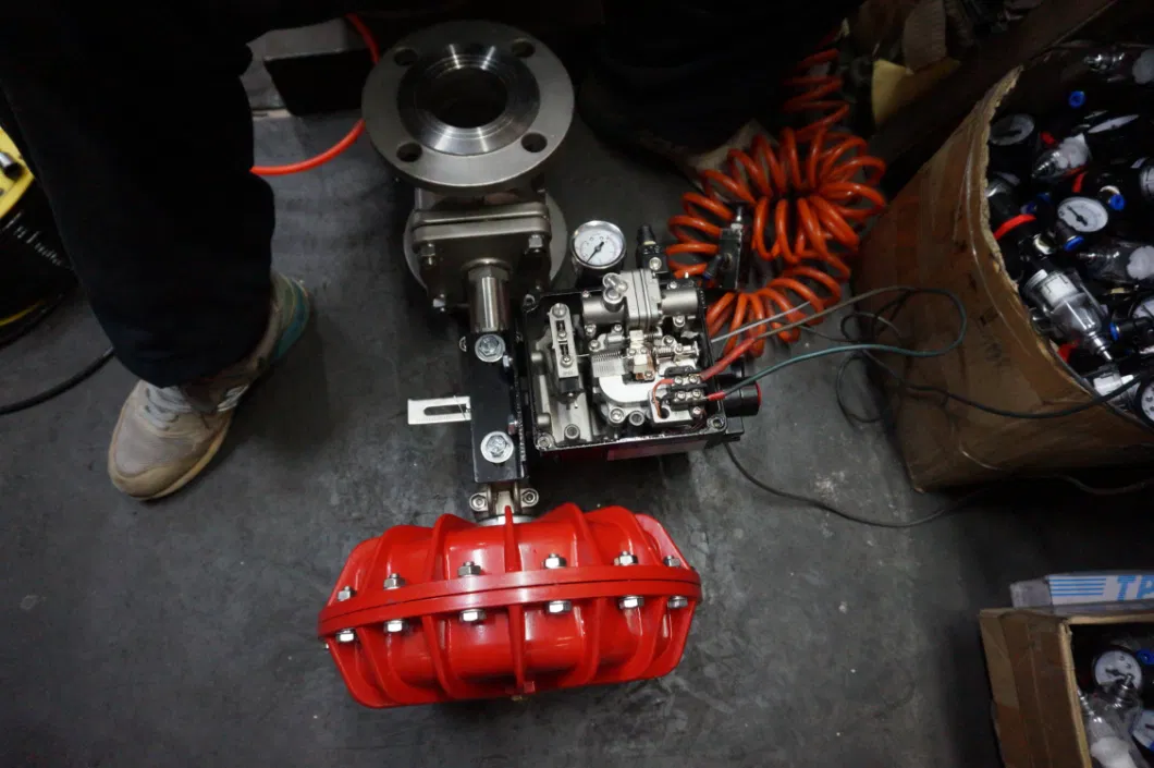 Xysp50 Diaphragm Pneumatic Control Wcb Body Proportional Flow Control Valve with SMC Positioner