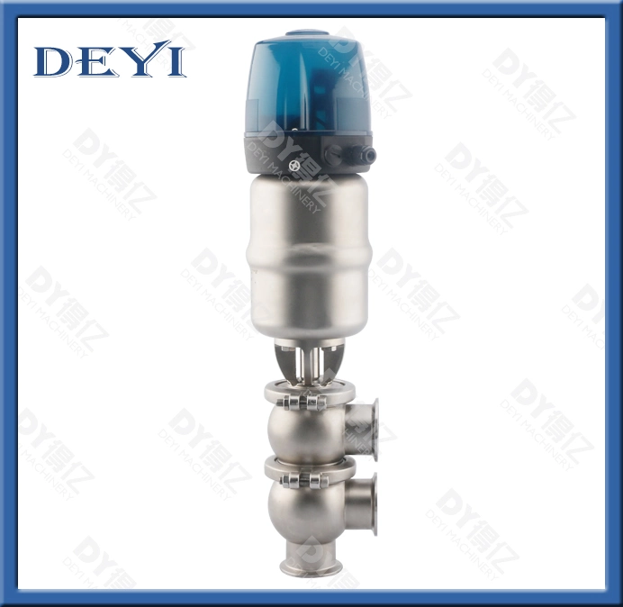 1-1/2" Sanitary Pneumatic Divert Flow Valves with Control Head Valvulas De Flujo De Desvio Neumaticas Sanitarias Con Cabezal De Control