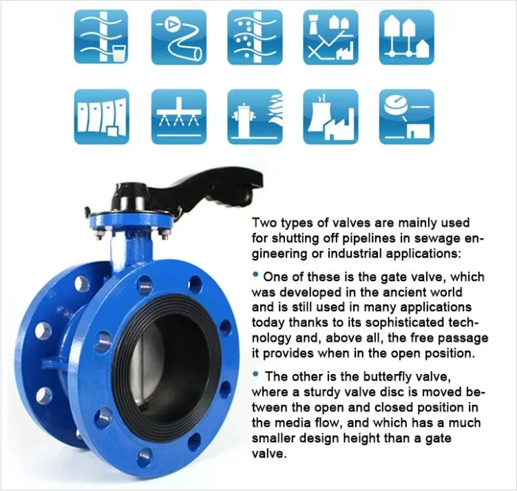 Electric Motorized Actuator Water Control Flange Type Butterfly Valve