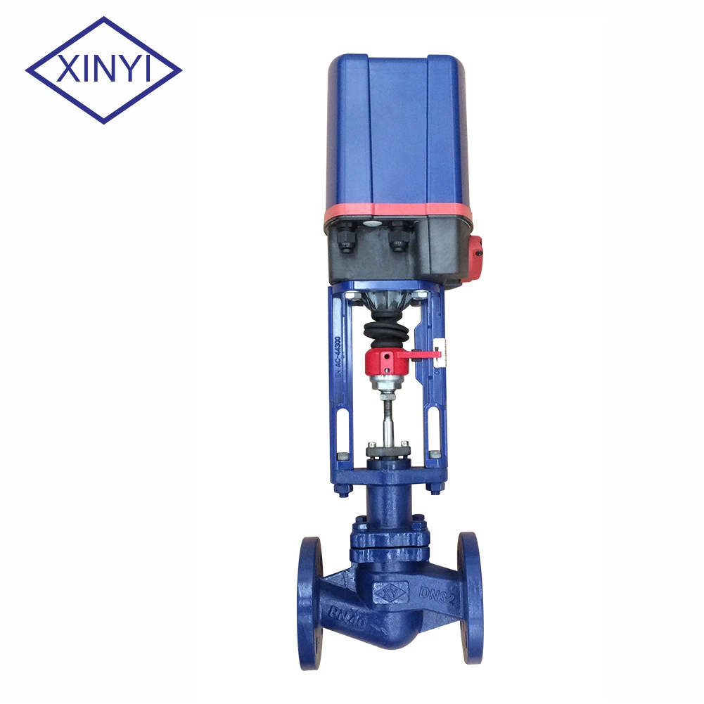 Globe Flow Direction 220V Electric Actuated Operator Steam Control Valve