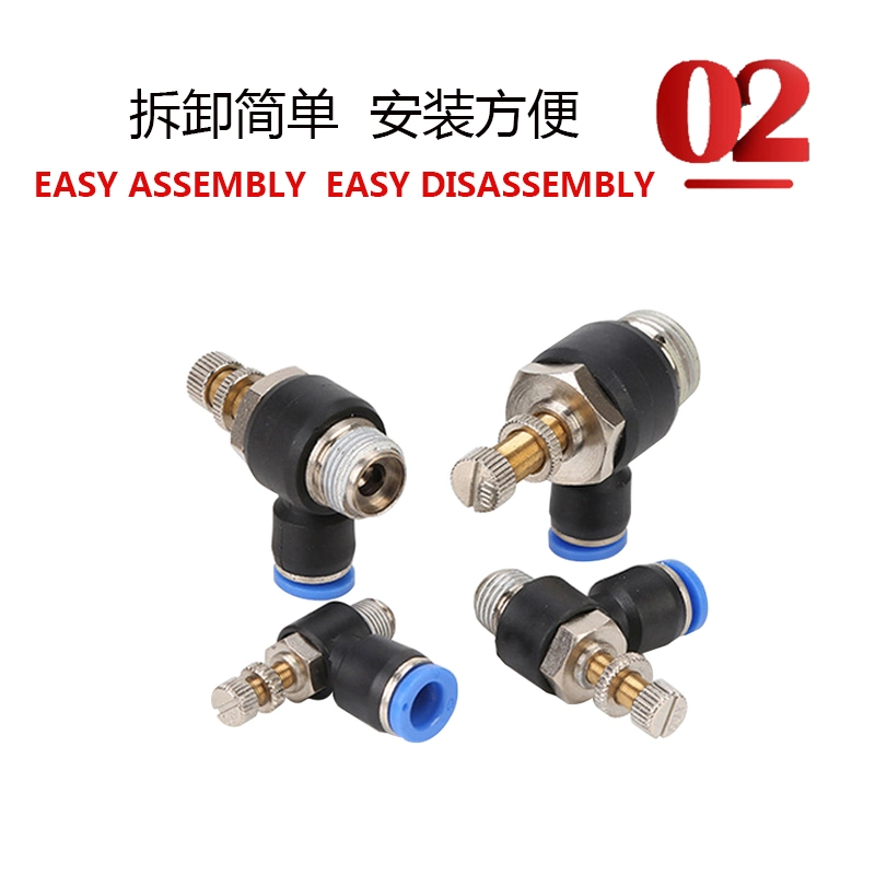 One Way Pneumatic Throttle Speed Control Valves SL (SC) Plastic One Touch Quick Flow SL Flow Control Fitting Pneumatic