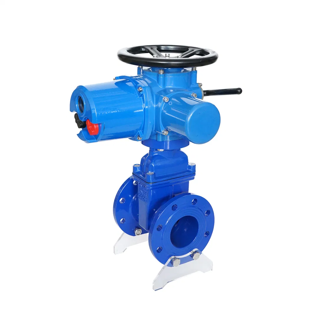 Awwa C509 Standard Electric Actuated Resilient Gate Valve with Hand Wheel Switch