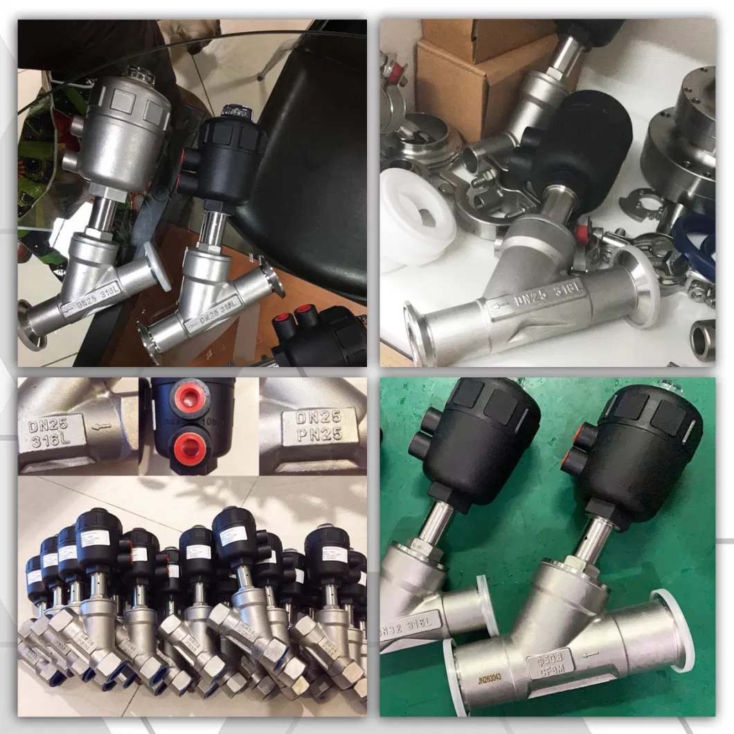 Stainless Steel Two Way Female Air Control Angle Seat Piston Valve