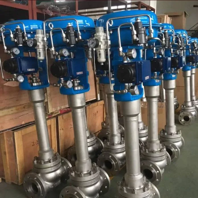 Pneumatic/Electric Actuated Globe Type Cryogenic Pressure Regulating Valve/Pressure Regulator